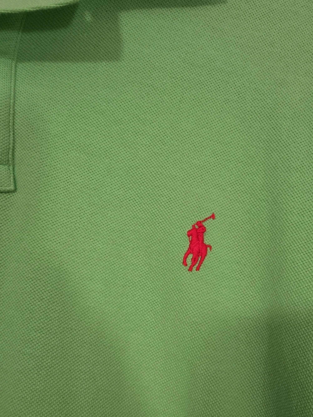 Polo by Ralph Lauren Neon Lime Green Short-Sleeve Cotton Polo Shirt Size XXL